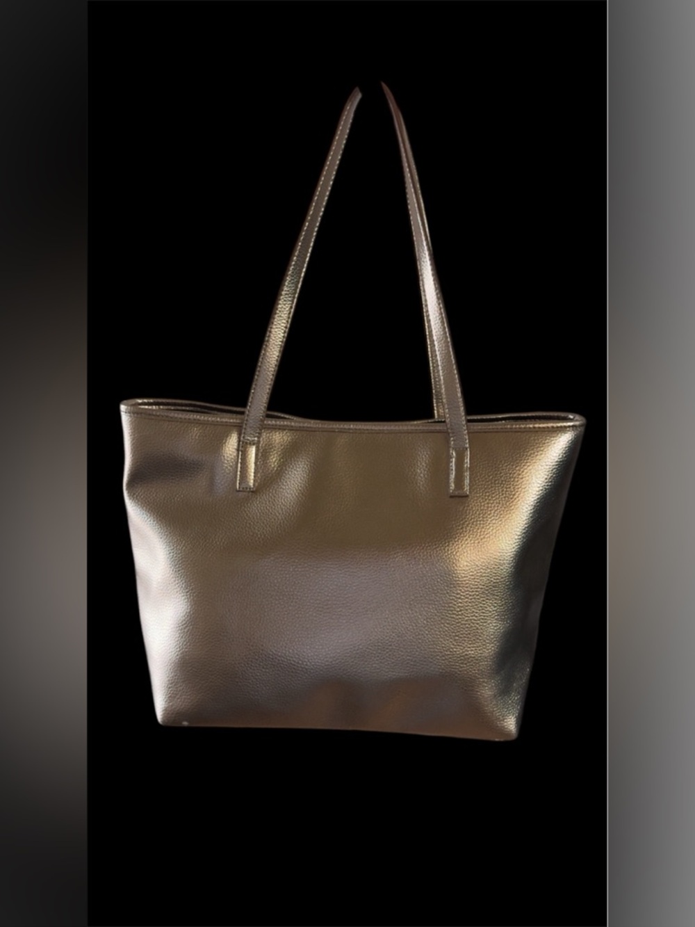 New Hand-Painted Metallic Floral Tote purse | One of a Kind | By @delulu_lemons - Picture 5 of 8
